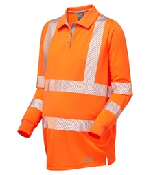 YARNACOTT ISO 20471 Cl 2 Coolviz Ultra Maternity Long Sleeve Polo Shirt